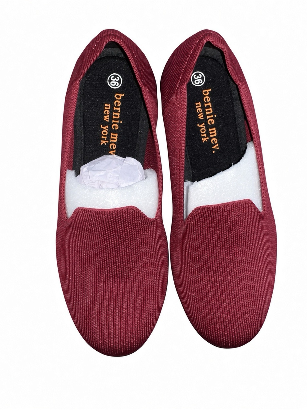 bernie mev. Women’s Petra Wine Knit Slip-On Loafers EU 36 US 5.5 - 6 Kids 4.5